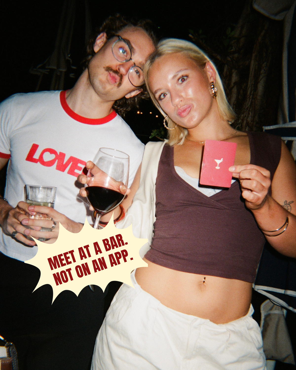 WE MET AT A BAR Singles Card Game