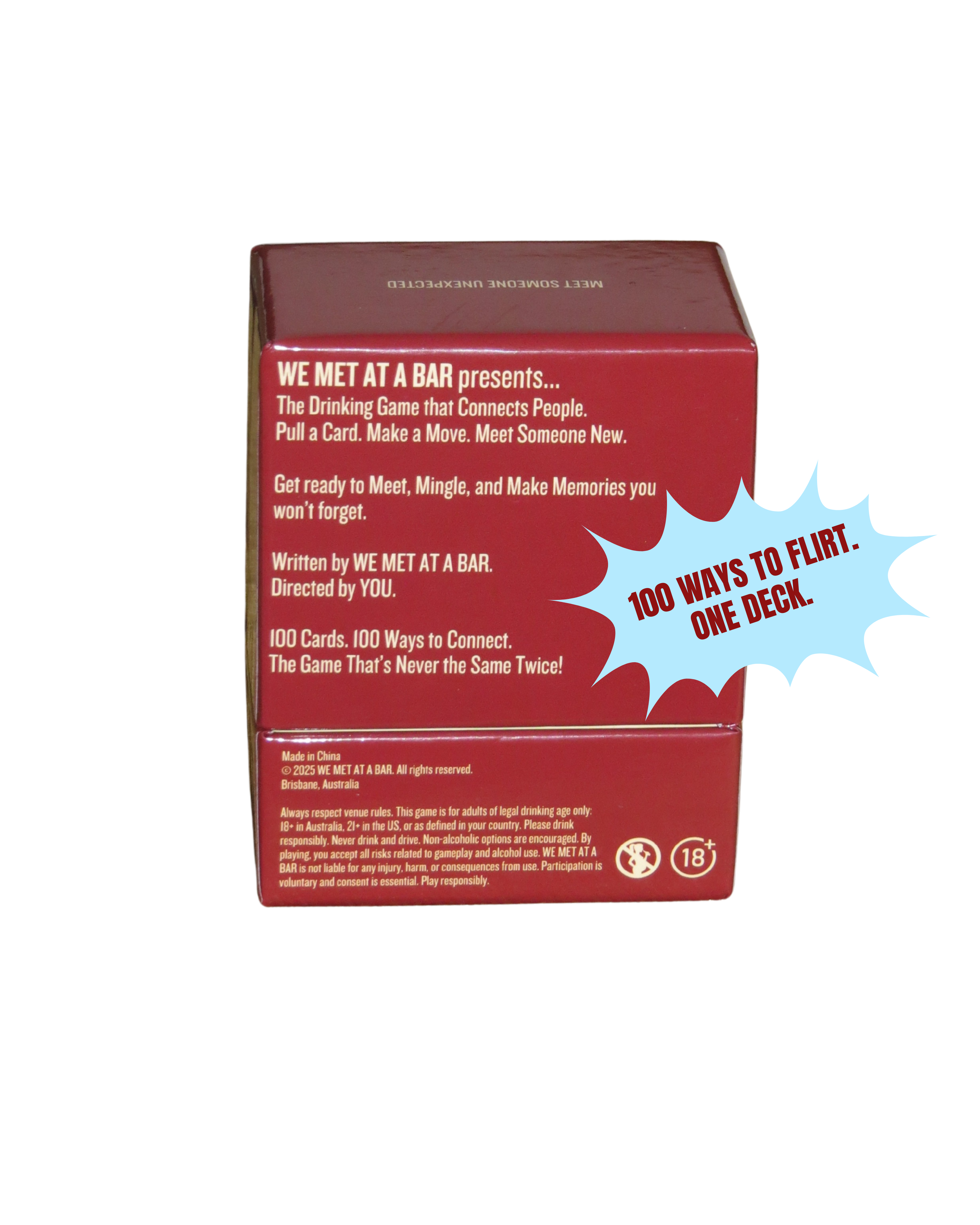 WE MET AT A BAR Drinking Game